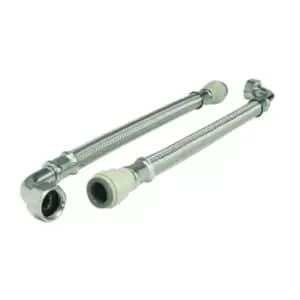 Image of JG Speedfit Flexible Hose Elbow End 15mm x 1/2" 300mm - FLX36P - 264190