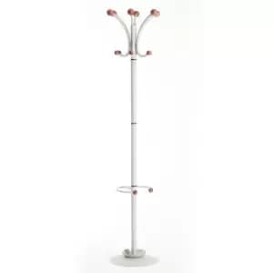 Image of Dams Coat & umbrella stand with 12 coat hooks and 4 umbrella hooks 1840mm high -