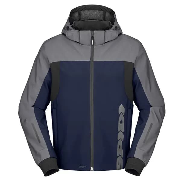 Image of Spidi H2Out II Hoodie Blue Silver Size 2XL