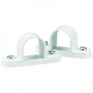 Image of Wickes Conduit Spacer Bar Saddle - White 20mm Pack of 5