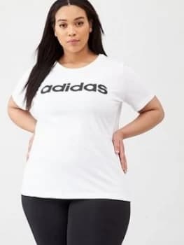 Image of adidas Plus W E Lin S Tee - White, Size 2X, Women