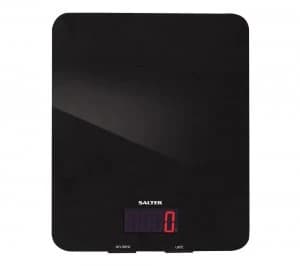 Image of Salter Black Glass Digital Kitchen Scales Black