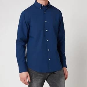 Image of Gant Mens Solid Indigo Shirt - Dark Indigo - XL