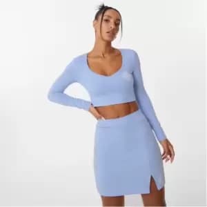 Image of Slazenger Long Sleeve Notch Top - Blue