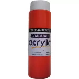 Image of Daler Rowney 123500619 Graduate Acrylic Paint 500ml Cadmium Orange Hue