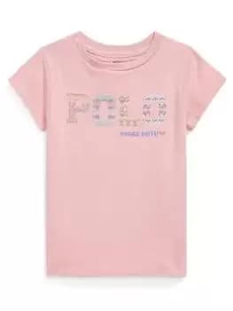 Image of Ralph Lauren Girls Polo Logo Short Sleeve T Shirt - Rose Pink, Rose Pink, Size Age: 8-10 Years=M, Women