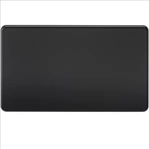 Image of KnightsBridge Screwless 2G Blanking Plate Matt Black