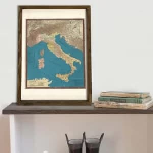 Image of Map022 Multicolor Decorative Framed MDF Painting