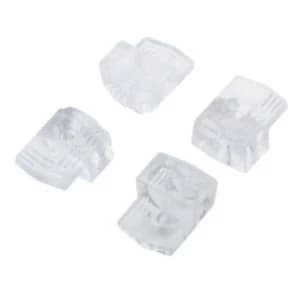Image of BQ Zinc Effect Plastic Mirror Clip Fixing L22mm Dia7mm Pack of 4