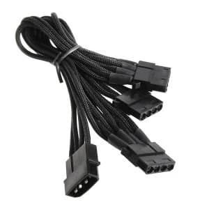 Image of BitFenix Alchemy Molex to 3 x Molex Extension Adaptor 55cm - Black