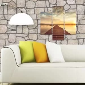 Image of 3MDF-075 Multicolor Decorative MDF Painting (3 Pieces)