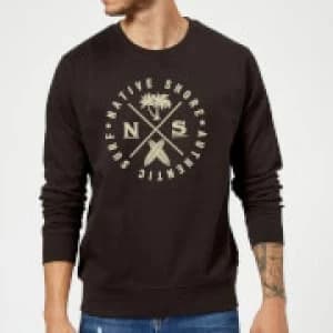 Image of Native Shore Authentic Surf Circle Sweatshirt - Black - 5XL