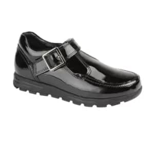 Image of Roamers Girls Patent Leather Mary Janes (1 UK) (Black)