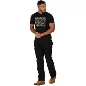 Image of Regatta Mens Incursion Work Trousers (34S) (Black) - Black