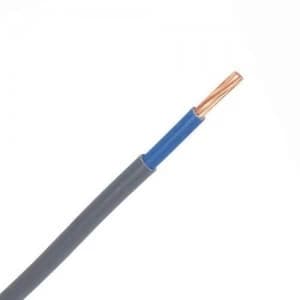 Image of Zexum Grey 6mm 46A Blue Meter Tails 6181Y Round PVC/PVC Harmonised Cable - 100 Meter