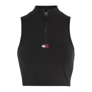 Image of Tommy Jeans XS Badge quarter Zip Mockneck - Black