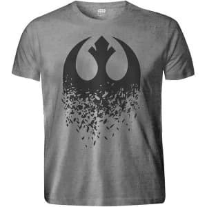 Image of Star Wars - Episode VIII Rebel Logo Splintered Unisex Medium T-Shirt - Grey
