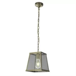 Image of Voyager 1 Light Lantern Pendant Antique Brass, E27
