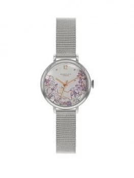 Image of Radley Silver And Rose Gold Detail Dial Stainless Steel Mesh Strap Ladies Watch