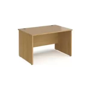 Image of Office Desk Rectangular Desk 1200mm Panel End Leg Oak Tops 800mm Depth Maestro 25