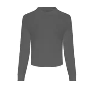 Image of Awdis Womens/Ladies Cross Back Cool Long-Sleeved T-Shirt (XL) (Iron Grey)