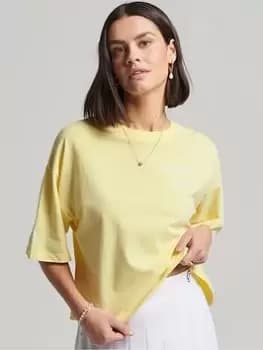 Image of Superdry Code Core Sport Tee -yellow, Yellow, Size 14, Women