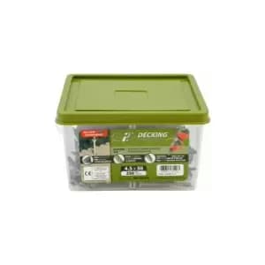 Image of 4.5 x 65mm C2 Green Countersunk Decking Screw Qty 250 - Timco