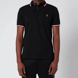 Image of Polo Ralph Lauren Mens Basic Mesh Slim Fit Polo Shirt - Polo Black - L