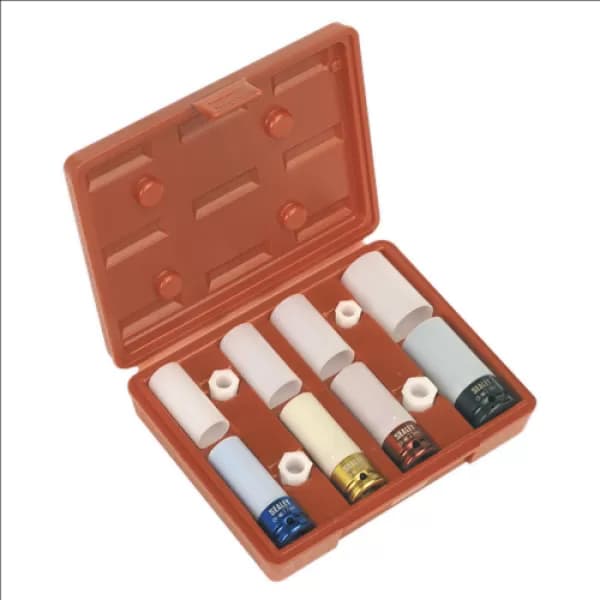 Image of Genuine SEALEY SX030 Alloy Wheel Impact Socket Set 4pc 1/2Sq Drive