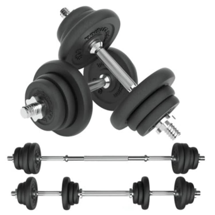 Image of Body Revolution Cast Iron Dumbbell Set 15 kg - 50kg - 20kg Black unisex