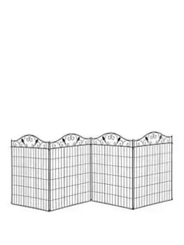 Image of Outsunny Decorative Fence Panels X 4