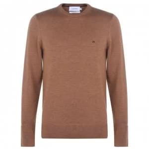 Image of Calvin Klein Crew Knit Jumper - Caramel KCU