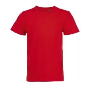 Image of SOLS Childrens/Kids Milo Organic Short Sleeve T-Shirt (11-12 Years) (Red)