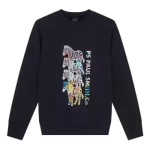 Image of Paul Smith Multi Zebra Sweatshirt - Blue
