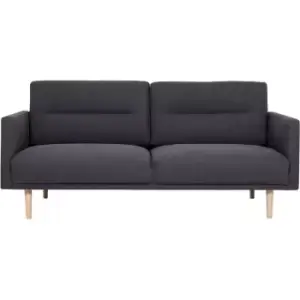 Image of Larvik 2.5 Seater Sofa - Anthracite, Oak Legs - Soul Anthracite, Oak Legs