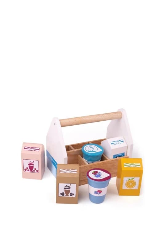 Image of Bigjigs Toys Dairy Delivery Set Multi