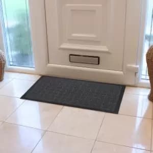 Image of JVL Firth Tile Rubber Doormat Charcoal