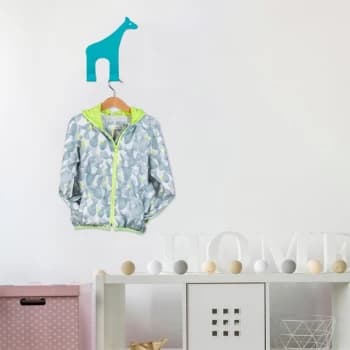 Image of Giraffe - Blue Blue Metal Wall Hook