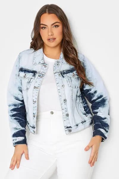 Image of Yours Denim Jacket Blue