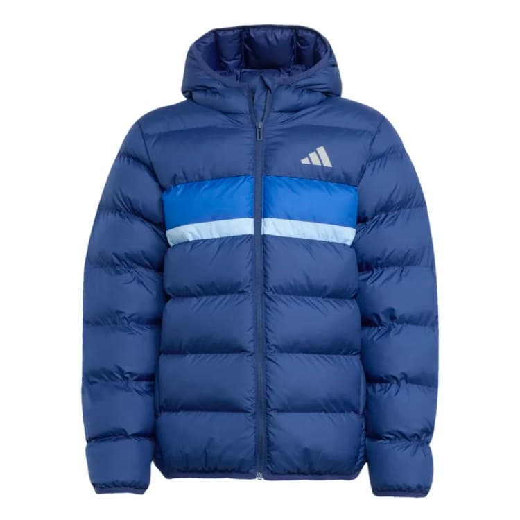 Image of Adidas SPORTSWEAR Hooded Padded Jacket blue Baby 9/10Y (132 to 138CM);15/16Y (159 to 162CM);13/14Y (153 to 156CM);11/12Y (144 to 150CM)