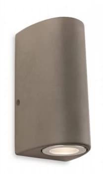 Image of 2 Light Outdoor Wall Light Concrete IP44, GU10