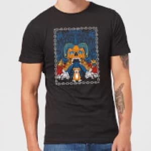 Image of Mr Pickles Retro Print Mens T-Shirt - Black