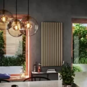 Image of Mocha Horizontal Designer Radiator Oval Column Central Heating Rads 1200 x 590mm - Mocha