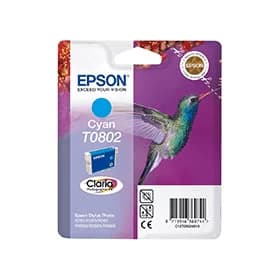 Image of Epson Hummingbird T0802 Cyan Ink Cartridge