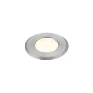 Image of Saxby Lighting - Saxby Cove - Integrated LED 1 Light Outdoor Recessed Light Marine Grade Brushed Stainless Steel, Frosted IP67