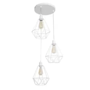 Image of Karo Cluster Pendant Ceiling Light White 32cm