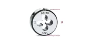 Image of Beta Tools 441B Chrome-Steel Fine Pitch Metric Thread Die M18 x 1.5mm Ø: 50.8mm