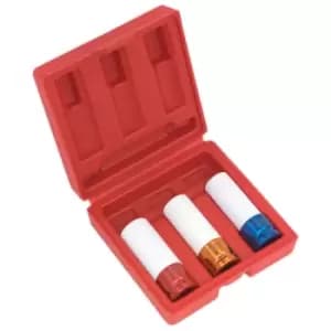 Image of Sealey SX031 Alloy Wheel Impact Socket Set 3pc 1/2"Sq Drive
