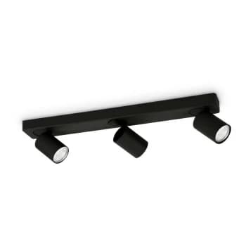 Image of Ideal Lux RUDY - Indoor 3 Lights Ceiling Spotlight Lamp Black, GU10