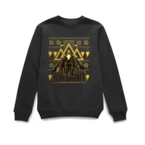 Image of Black Adam Gold Christmas Christmas Jumper - Black - 3XL